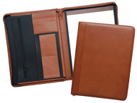 Zippered Leather Pad Holders